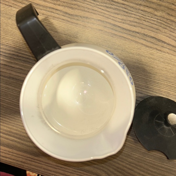 RARE CORNINGWARE 3 cup Classic White & Blue Floral Coffee Pot retro vintage 70s - Picture 5 of 6